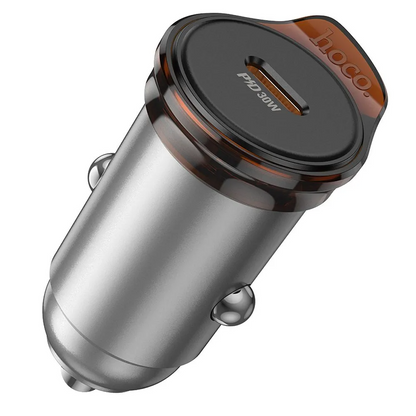 Caricabatterie Auto HOCO NZ16, 30W, 3A, 1 x USB-C, Grigio