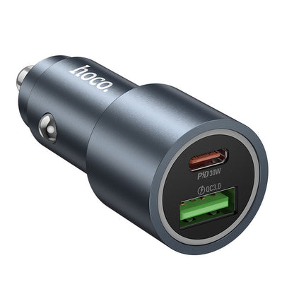Caricabatterie Auto HOCO Z60, 48W, 3A, 1 x USB-A - 1 x USB-C, Nero