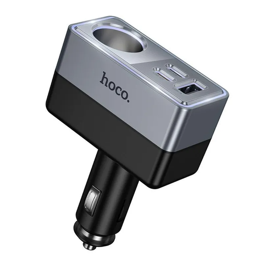 Caricatore Auto HOCO Z65A, 165W, 3A, 1 x Presa Accendisigari - 1 x USB-A - 2 x USB-C, Nero