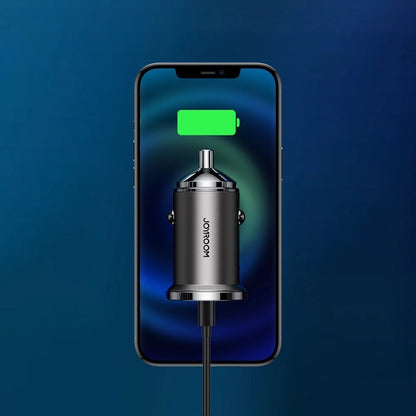 Caricabatterie Auto Joyroom C-A35, 45W, 5A, 1 x USB-A - 1 x USB-C, Grigio