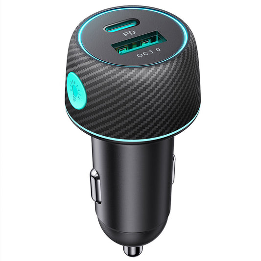 Joyroom Caricabatterie da auto JR-CCN01, 60W, 3A, 1 x USB-A - 1 x USB-C, nero 