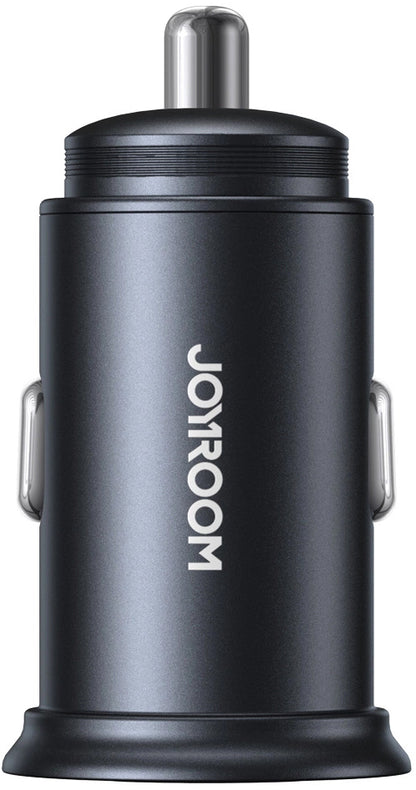 Caricabatterie Auto Joyroom JR-CCN04, 60W, 3A, 1 x USB-A - 1 x USB-C, Nero