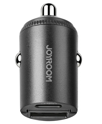 Joyroom JR-CCN18 Car Charger, 65W, 1 x USB-A - 1 x USB-C, Black