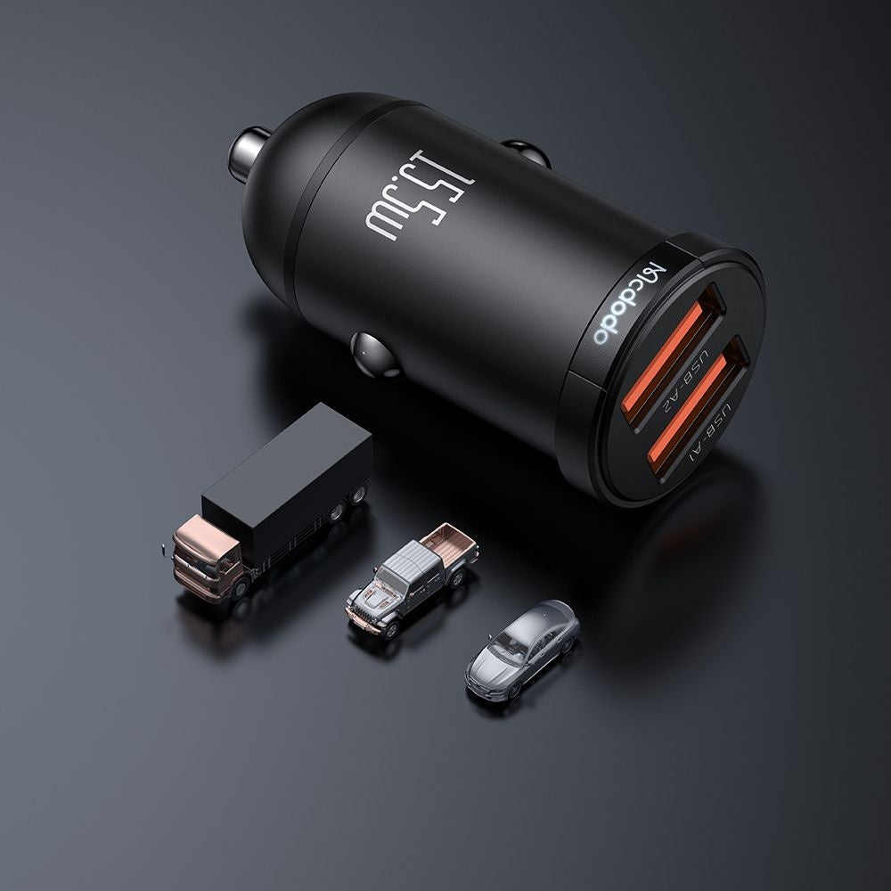 McDodo CC-2950 Cool Car Charger, 15.5W, 3.1A, 2 x USB-A, Black