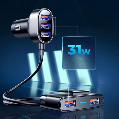 Joyroom Caricabatterie da auto JR-CL03, 21W, 2,1A, 5 x USB-A, nero