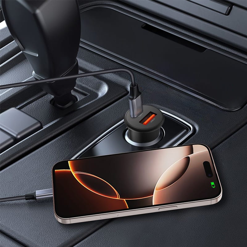 Caricabatterie Auto Tech-Protect CC02, 35W, 3A, 1 x USB-A - 1 x USB-C, Nero