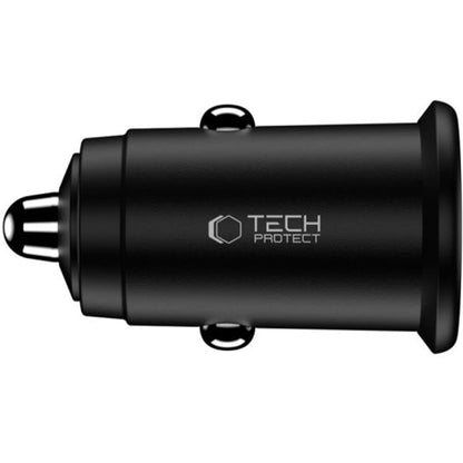 Caricabatterie Auto Tech-Protect CC02, 35W, 3A, 1 x USB-A - 1 x USB-C, Nero