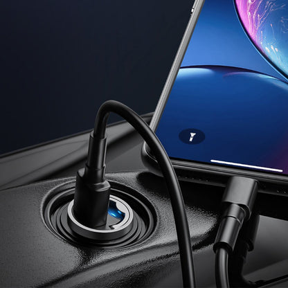 Caricabatterie Auto Techsuit C5 NanoVolt, 30W, 3A, 1 x USB-C, Nero