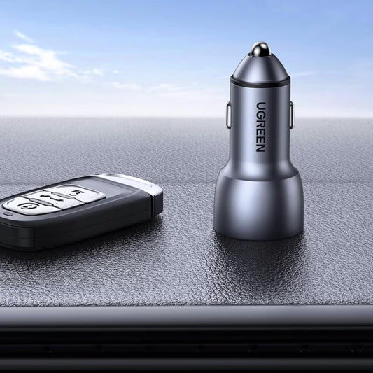 Caricabatterie per auto UGREEN CD213, 36W, 3A, 2 x USB-A, Grigio 