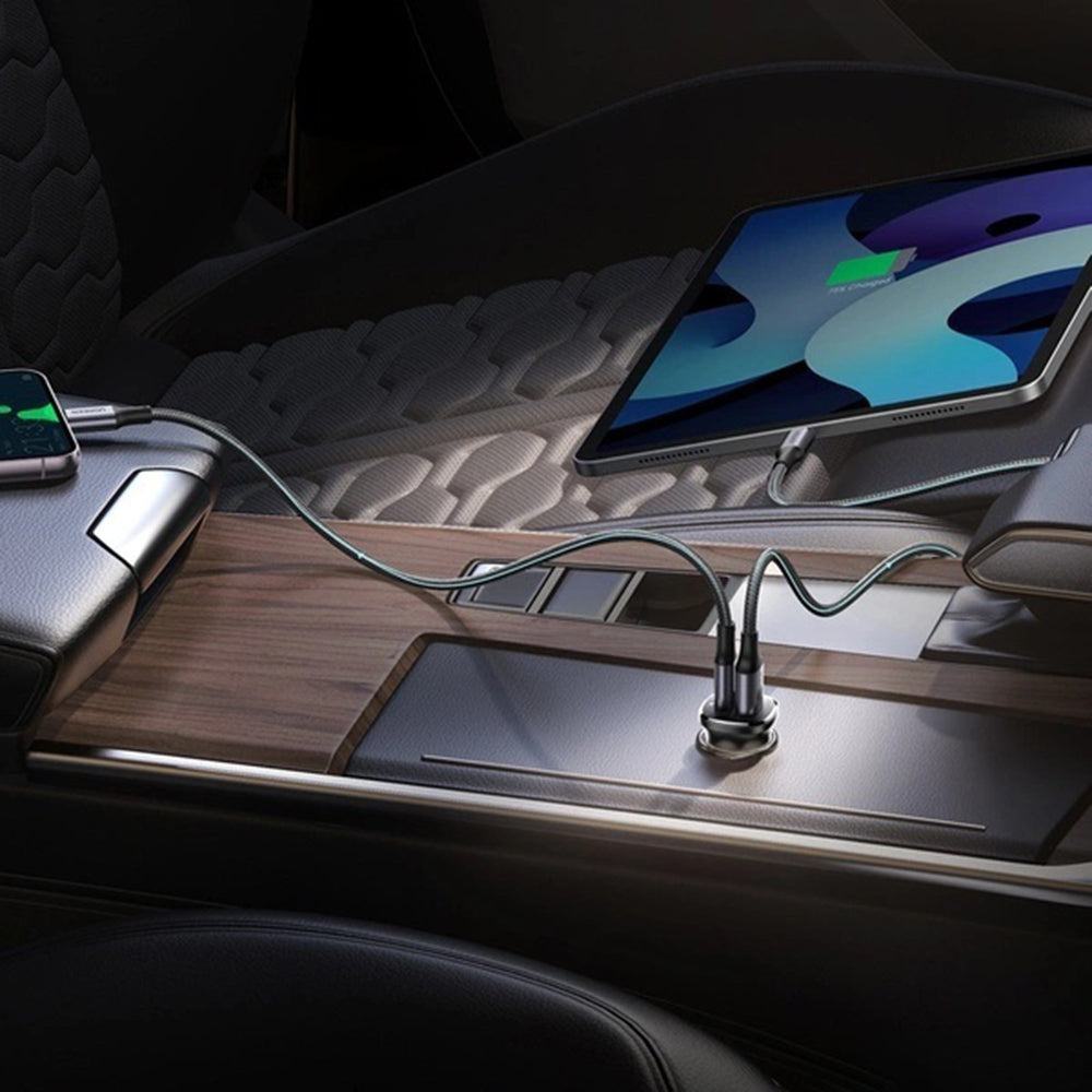 Caricabatterie Auto UGREEN EC305, 30W, 3A, 1 x USB-A - 1 x USB-C, Nero