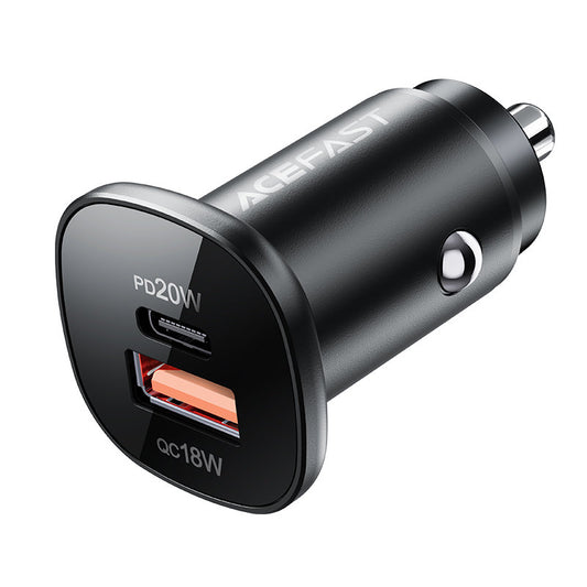 Caricabatterie Auto Acefast B1, 38W, 3A, 1 x USB-A - 1 x USB-C, Nero