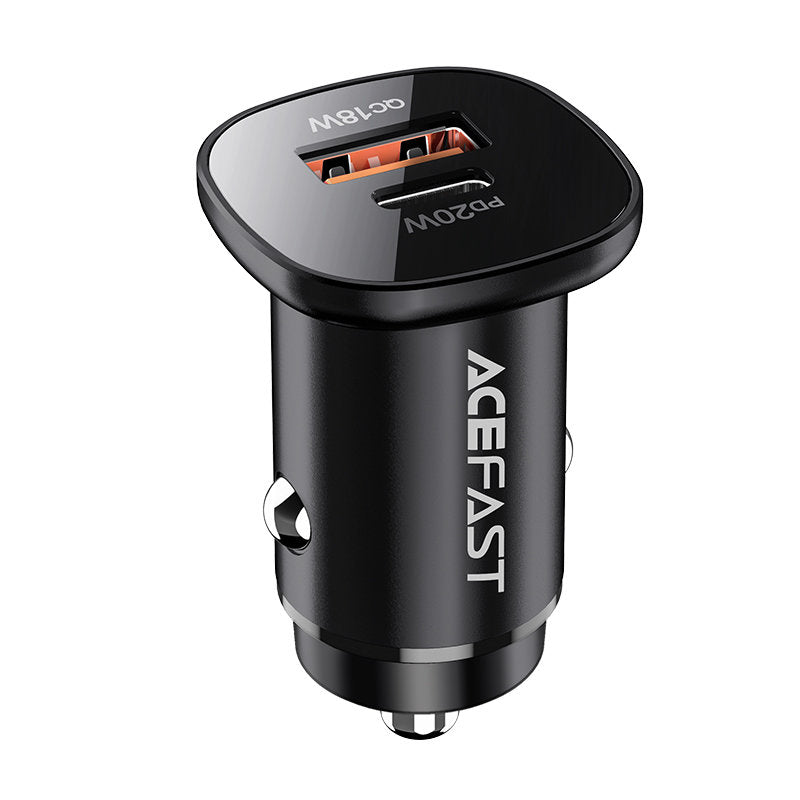 Caricabatterie Auto Acefast B1, 38W, 3A, 1 x USB-A - 1 x USB-C, Nero