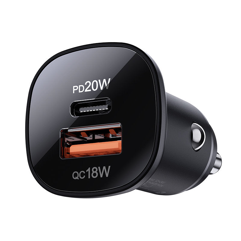 Caricabatterie Auto Acefast B1, 38W, 3A, 1 x USB-A - 1 x USB-C, Nero