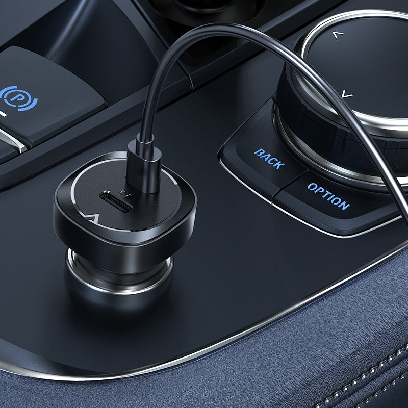 Caricabatterie Auto Acefast B2, 72W, 3A, 2 x USB-C, Nero