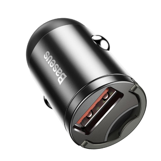 Caricabatterie Auto Baseus Star Mini, 30W, 3A, 1 x USB-A, Grigio VCHX-A0G
