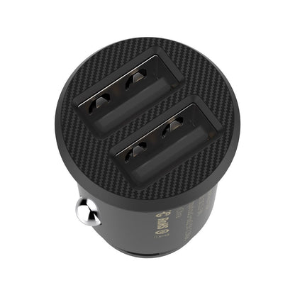 Caricabatterie da auto Baseus Grain, 10W, 2,4A, 2 x USB-A, nero CCALL-ML01