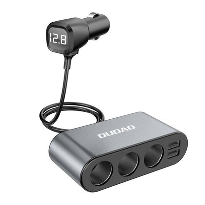 Estensione accendino Dudao R1 Pro, 3 uscite, 2 x USB-A, display