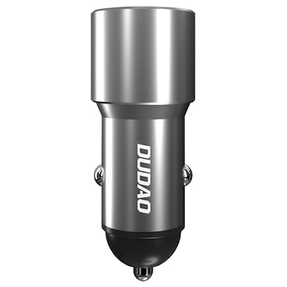 Caricatore Auto USB Dudao R4PQ, 1 X USB - 1 X USB Tipo-C, 22,5 W, Quick Charge - Power Delivery, Grigio