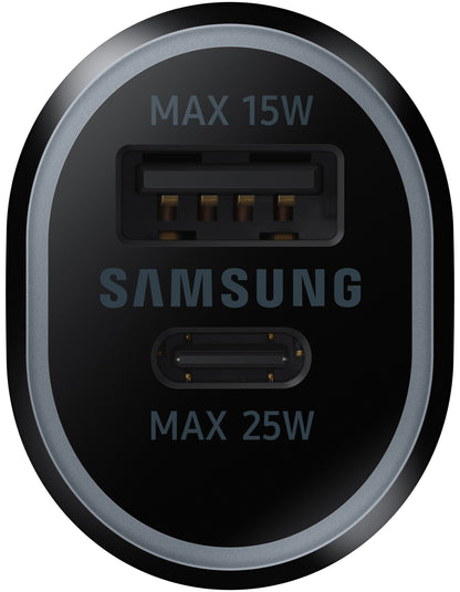 Caricabatterie da auto Samsung, 40W, 2A, 1 x USB-A - 1 x USB-C, nero EP-L4020NBEGEU