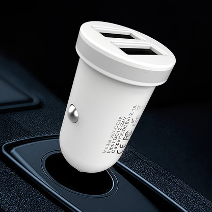 Caricabatterie Auto XO Design CC-18, 10.5W, 2.1A, 2 x USB-A, Bianco