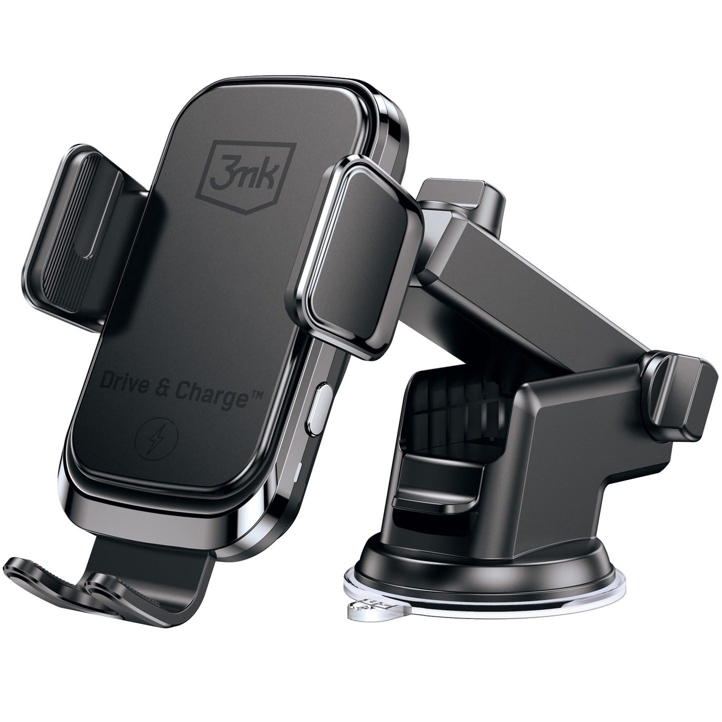 Caricabatterie Auto Wireless 3MK Drive&Charge, 15W, 1.67A, Nero