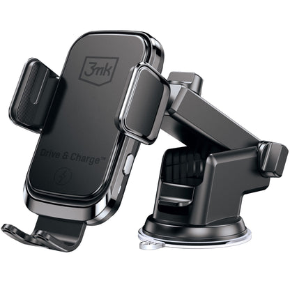 Caricabatterie Auto Wireless 3MK Drive&Charge, 15W, 1.67A, Nero