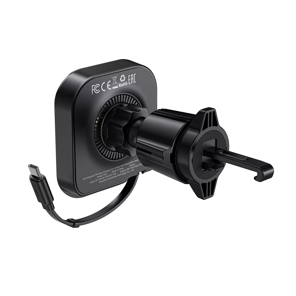 Caricabatterie Auto Wireless Acefast D32, 15W, 1.67A, Nero