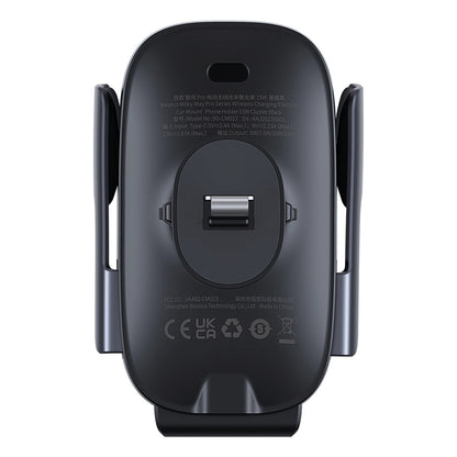 Caricabatterie wireless per auto Baseus Milky Way Pro Series, 15W, 1,67A, nero C40357000111-00 