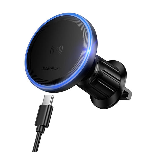 Caricabatterie Auto Wireless Borofone BH224 Flash, 15W, 1.67A, Nero