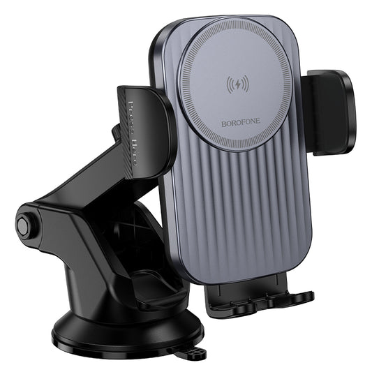 Caricabatterie Auto Wireless Borofone BH222 Leading, 15W, 1.67A, Nero