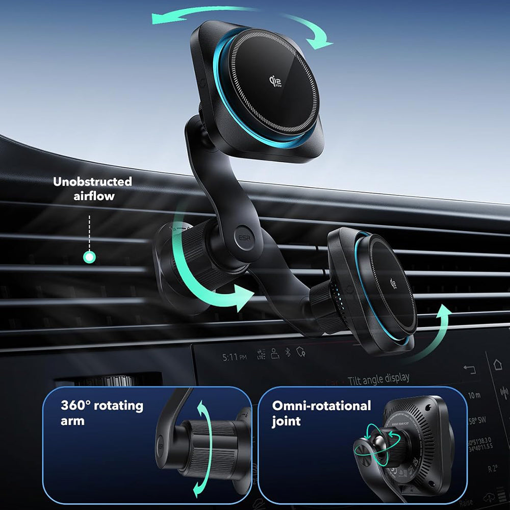 Caricabatterie Auto Wireless ESR, 25W, Nero