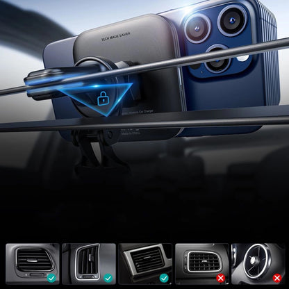 Caricabatterie Auto Wireless ESR HaloLock Vent, 15W, 1.67A, Nero