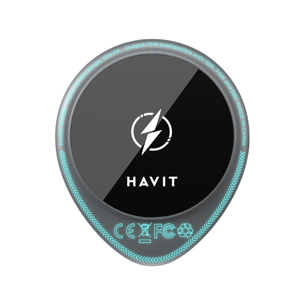 Caricabatterie Auto Wireless HAVIT W3036, 15W, 1.67A, Nero