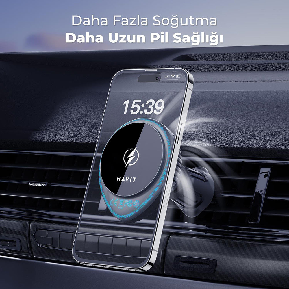 Caricabatterie Auto Wireless HAVIT W3036, 15W, 1.67A, Nero
