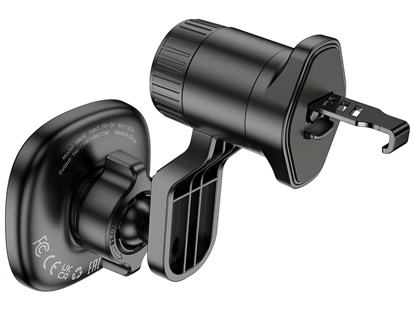 Caricabatterie Auto Wireless HOCO HW31, 15W, 1.67A, Nero