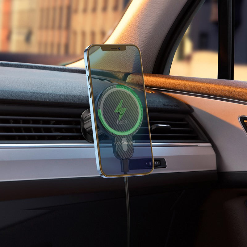 Caricabatterie Auto Wireless HOCO CA85, 15W, 1.67A, Nero