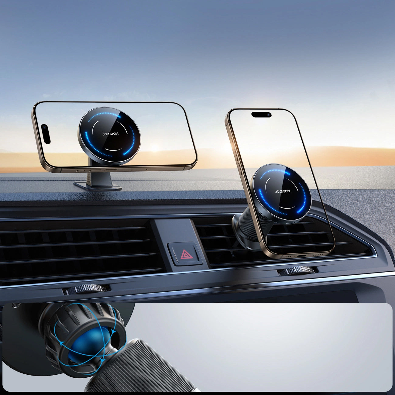 Caricabatterie Auto Wireless Joyroom JR-ZS502, 15W, 1.67A, Nero