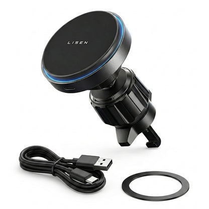 Caricatore Auto Wireless Lisen, 15W, 1.67A, Nero YL0225070006