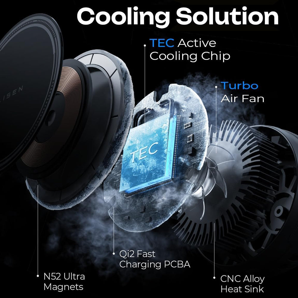 Caricabatterie Auto Wireless Lisen W701, 15W, 1.67A, Nero YL0224060042