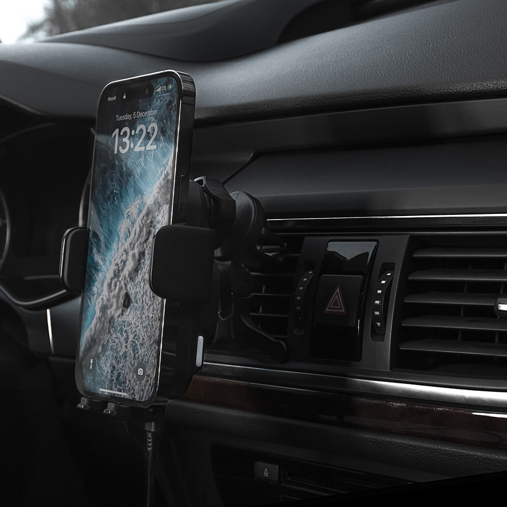 Caricabatterie Auto Wireless Proove Triple Clamp, 15W, 1.67A, Nero WHTC15010001