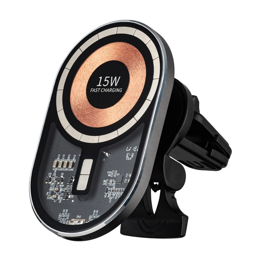 Caricabatterie Auto Wireless Qualo QTUS-K-15-07, 15W, 1.67A, Grigio