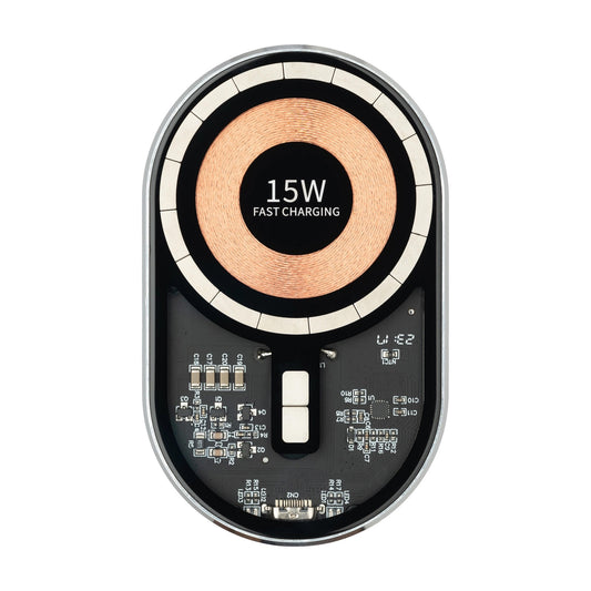 Caricabatterie Auto Wireless Qualo QTUS-K-15-07, 15W, 1.67A, Grigio