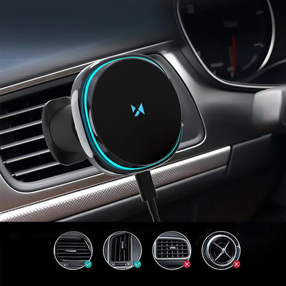 Caricabatterie Auto Wireless WZK WCT5-Q6S2Y, 15W, 1.67A, Nero