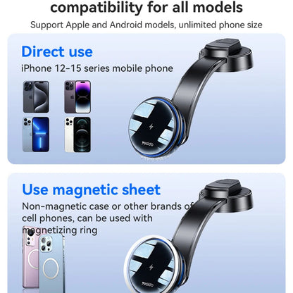 Caricabatterie Auto Wireless Yesido C311, 15W, 1.67A, Nero