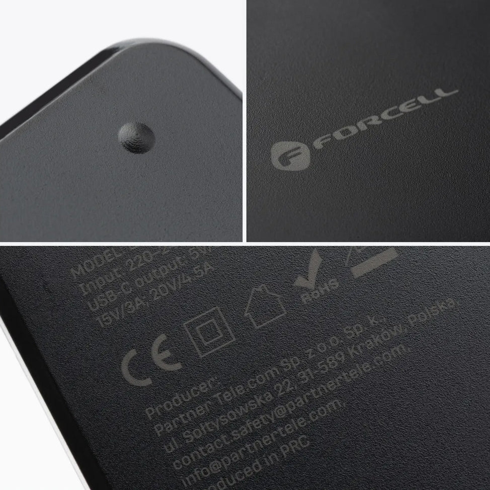 Caricabatterie Forcell F-Energy E856, 65W, Nero