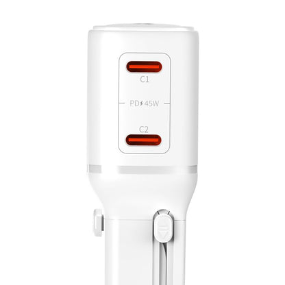 Caricatore da rete 3MK Globe Travel, 45W, 3A, 2 x USB-C, Bianco
