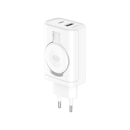 3MK Hardy 2in1 Network Charger, 33W, 3A, 1 x USB-A - 1 x USB-C, White