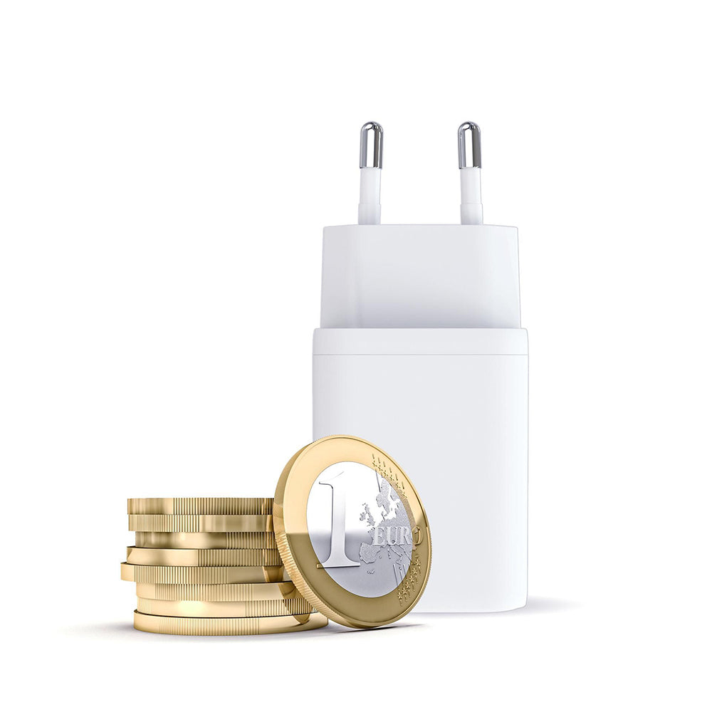 Caricatore da rete 3MK Hyper, 45W, 2 x USB-C, Bianco