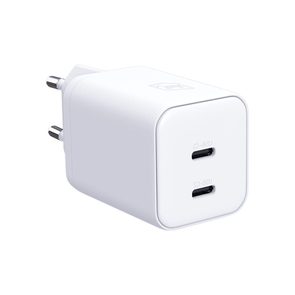 Caricatore da rete 3MK Hyper, 45W, 2 x USB-C, Bianco