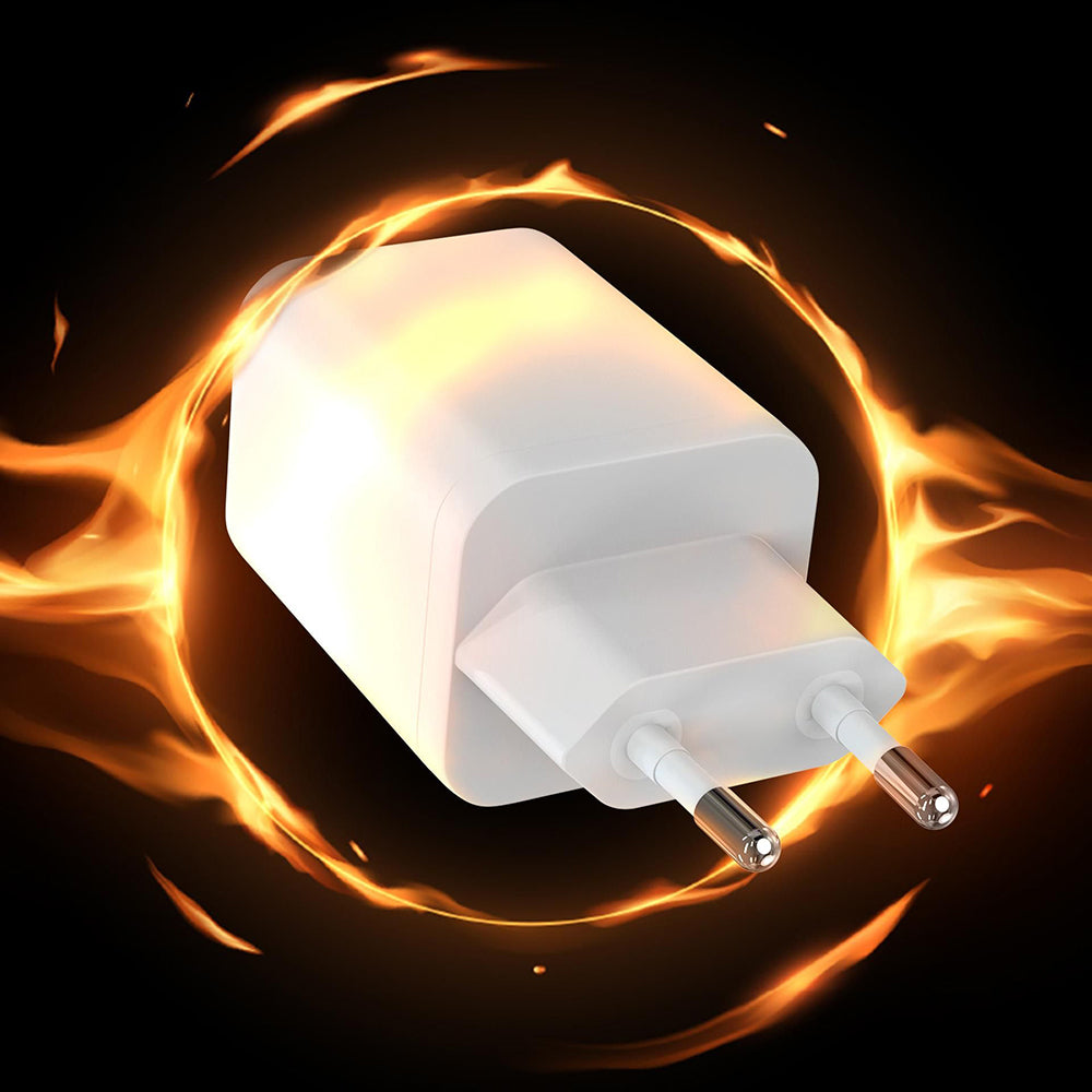 Caricatore da rete 3MK Hyper, 45W, 2 x USB-C, Bianco